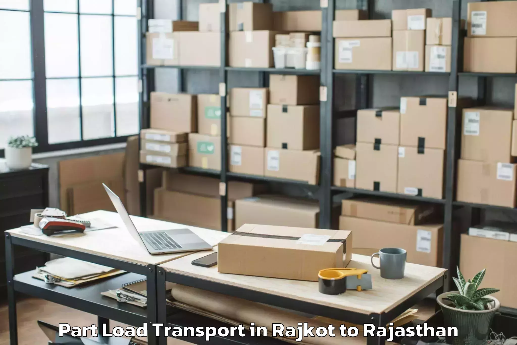 Leading Rajkot to Raisinghnagar Part Load Transport Provider